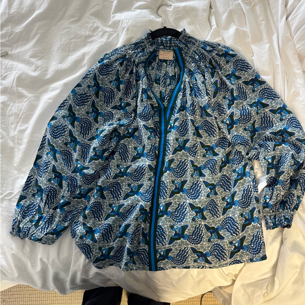 Silk Rungolee Aspen Blouse Jade Jaipur